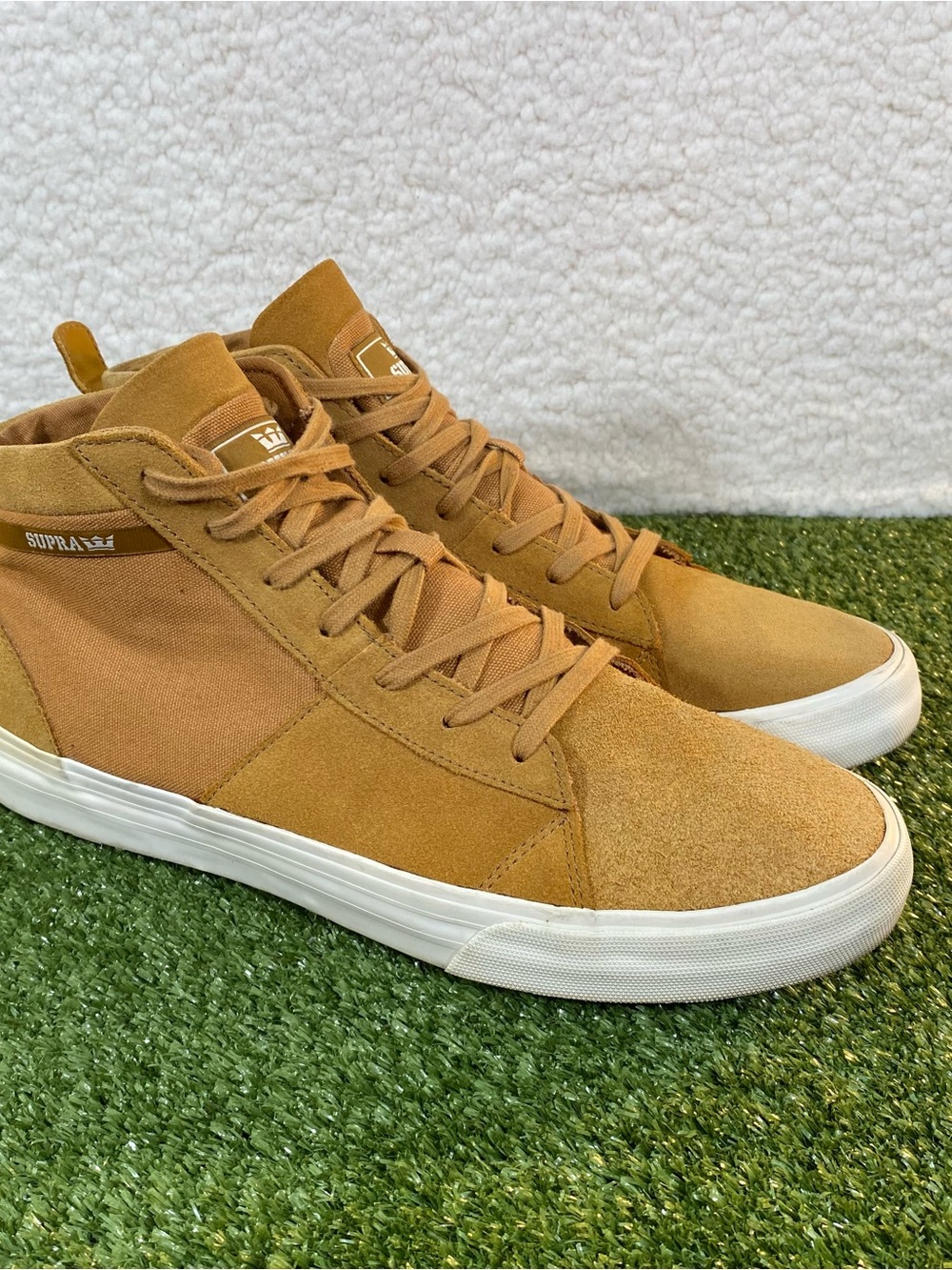 Supra Stacks Mid Skateboard 05903-297-M Sneakers Men 10.5 Brown Rare Retro 2015